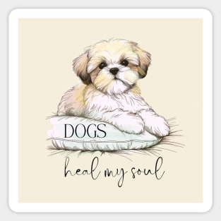 DOGS Heal my Soul - Shih Tzu Sticker